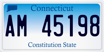 CT license plate AM45198