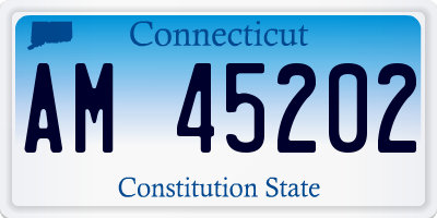 CT license plate AM45202