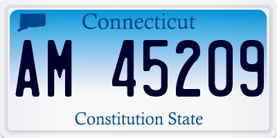 CT license plate AM45209