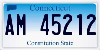 CT license plate AM45212