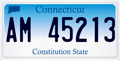 CT license plate AM45213