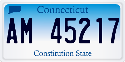 CT license plate AM45217