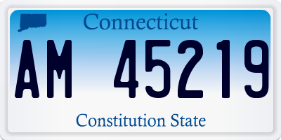 CT license plate AM45219