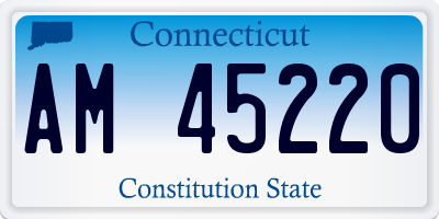 CT license plate AM45220