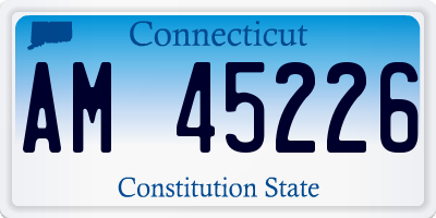 CT license plate AM45226