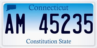 CT license plate AM45235