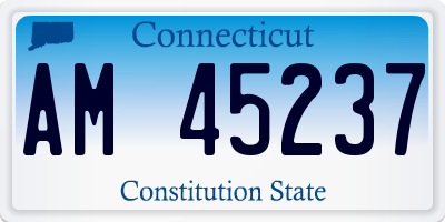 CT license plate AM45237