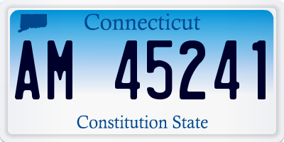 CT license plate AM45241