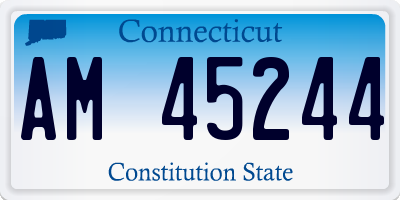 CT license plate AM45244