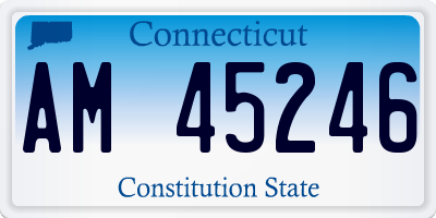 CT license plate AM45246