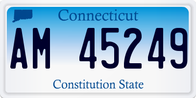 CT license plate AM45249