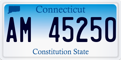 CT license plate AM45250