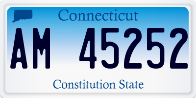 CT license plate AM45252