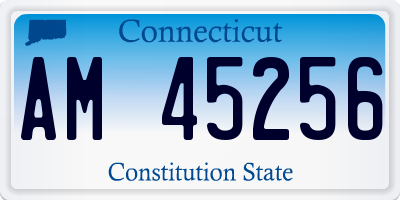 CT license plate AM45256