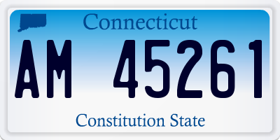 CT license plate AM45261