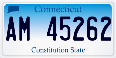 CT license plate AM45262
