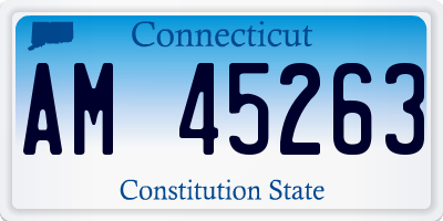 CT license plate AM45263
