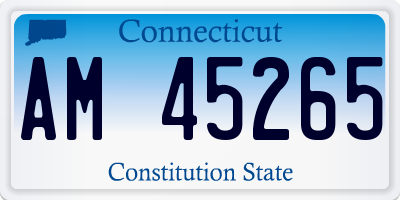 CT license plate AM45265