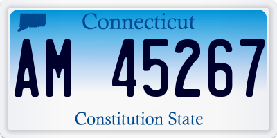 CT license plate AM45267