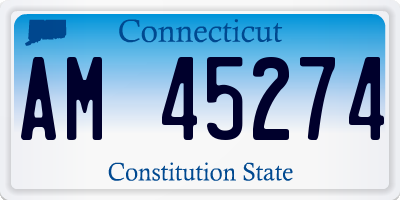 CT license plate AM45274