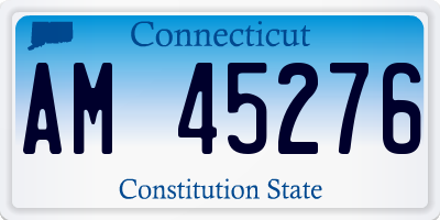 CT license plate AM45276