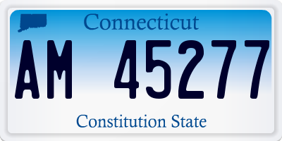 CT license plate AM45277