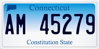 CT license plate AM45279