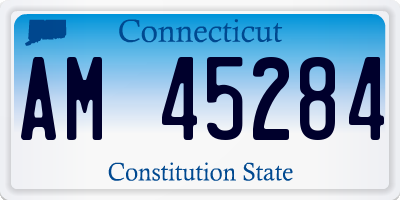 CT license plate AM45284