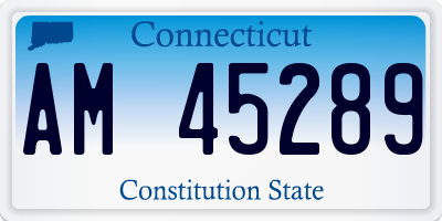 CT license plate AM45289