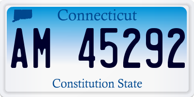 CT license plate AM45292