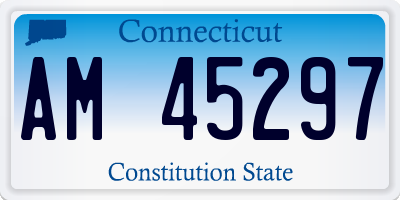 CT license plate AM45297