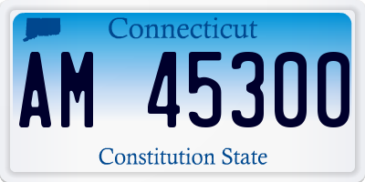CT license plate AM45300