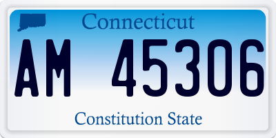 CT license plate AM45306