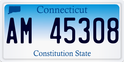 CT license plate AM45308