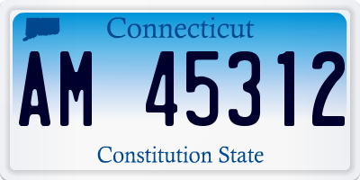 CT license plate AM45312
