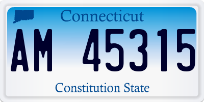 CT license plate AM45315