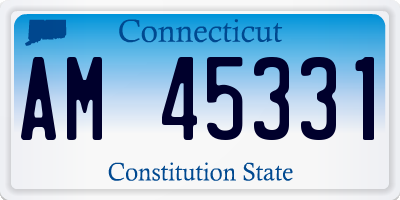CT license plate AM45331