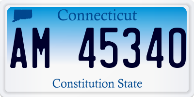 CT license plate AM45340