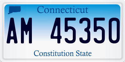 CT license plate AM45350