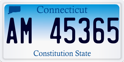 CT license plate AM45365