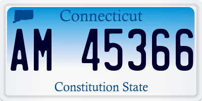 CT license plate AM45366