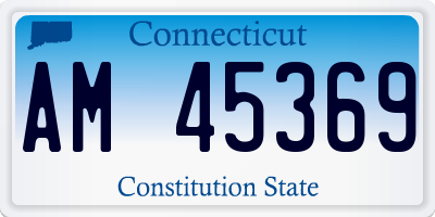 CT license plate AM45369