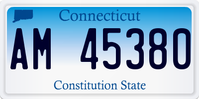 CT license plate AM45380