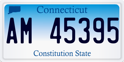CT license plate AM45395