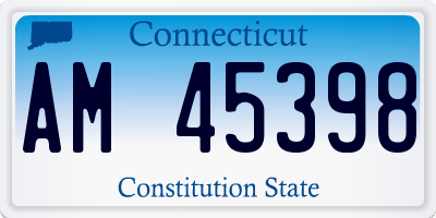CT license plate AM45398