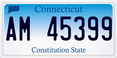 CT license plate AM45399