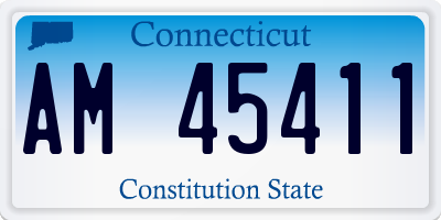 CT license plate AM45411