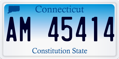 CT license plate AM45414