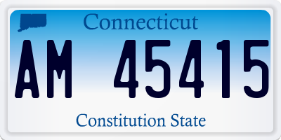 CT license plate AM45415