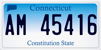 CT license plate AM45416